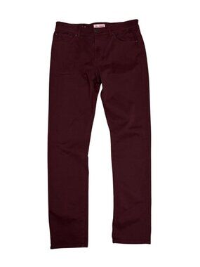 DL 1961 Stretch Denim Jeans Burgundy RUSSELL Slim Straight Pants Mens 34x34